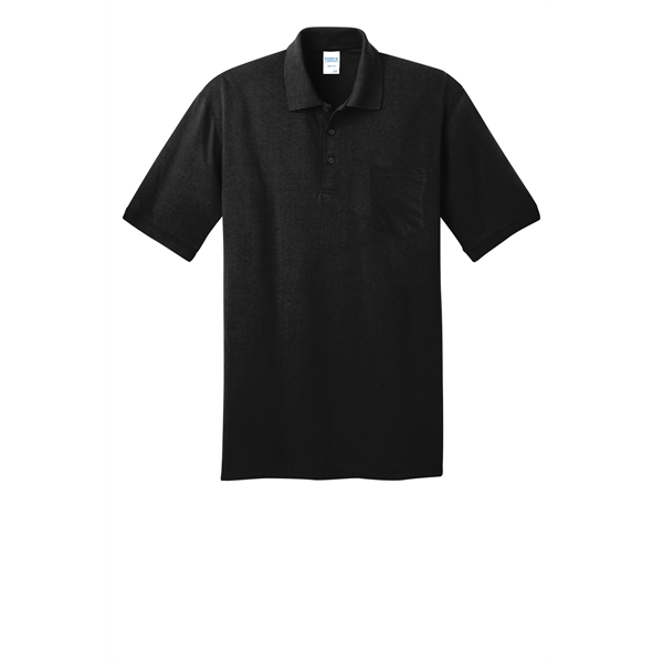 Port & Company Core Blend Jersey Knit Pocket Polo. - Port & Company Core Blend Jersey Knit Pocket Polo. - Image 16 of 48