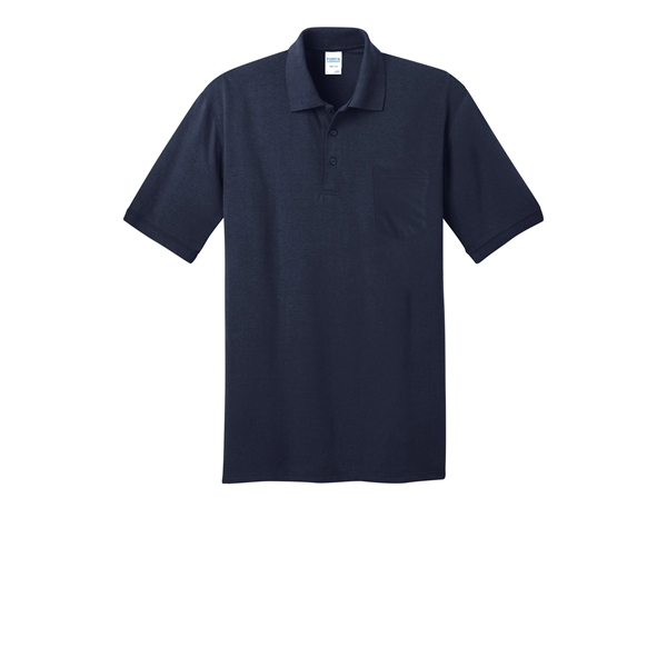 Port & Company Core Blend Jersey Knit Pocket Polo. - Port & Company Core Blend Jersey Knit Pocket Polo. - Image 20 of 48