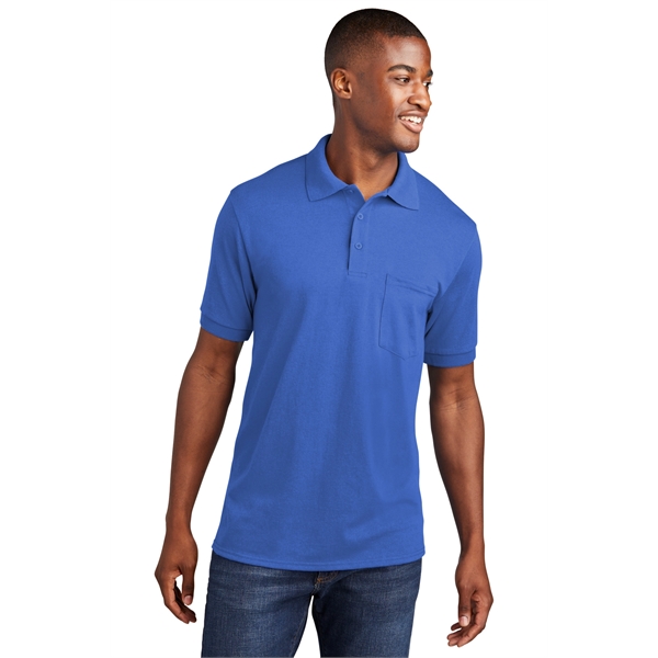 Port & Company Core Blend Jersey Knit Pocket Polo. - Port & Company Core Blend Jersey Knit Pocket Polo. - Image 34 of 48