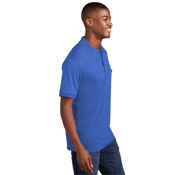 Port & Company Core Blend Jersey Knit Pocket Polo. - Port & Company Core Blend Jersey Knit Pocket Polo. - Image 23 of 48