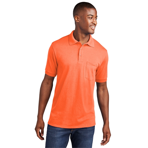 Port & Company Core Blend Jersey Knit Pocket Polo. - Port & Company Core Blend Jersey Knit Pocket Polo. - Image 41 of 48