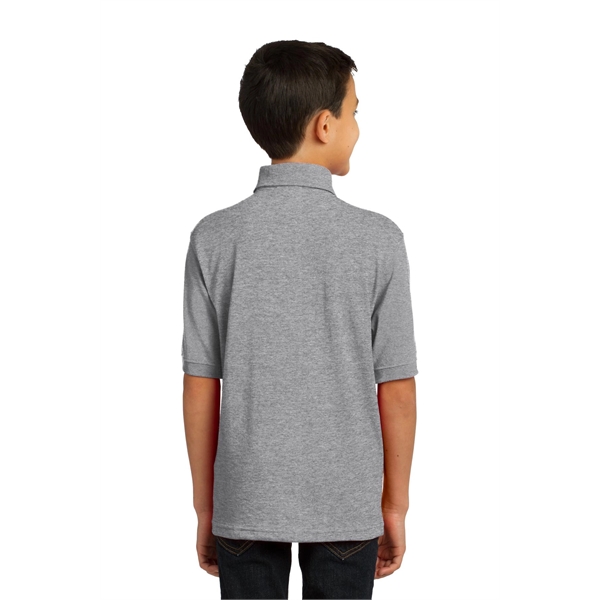 Port & Company Youth Core Blend Jersey Knit Polo. - Port & Company Youth Core Blend Jersey Knit Polo. - Image 6 of 56