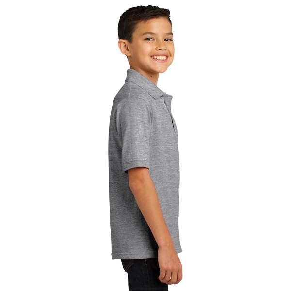 Port & Company Youth Core Blend Jersey Knit Polo. - Port & Company Youth Core Blend Jersey Knit Polo. - Image 7 of 56