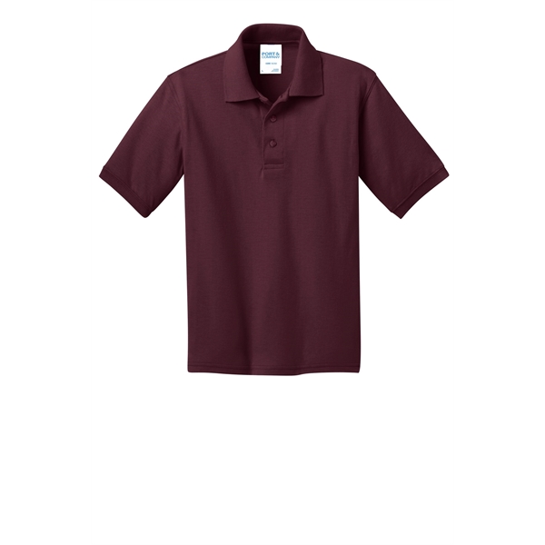 Port & Company Youth Core Blend Jersey Knit Polo. - Port & Company Youth Core Blend Jersey Knit Polo. - Image 12 of 56