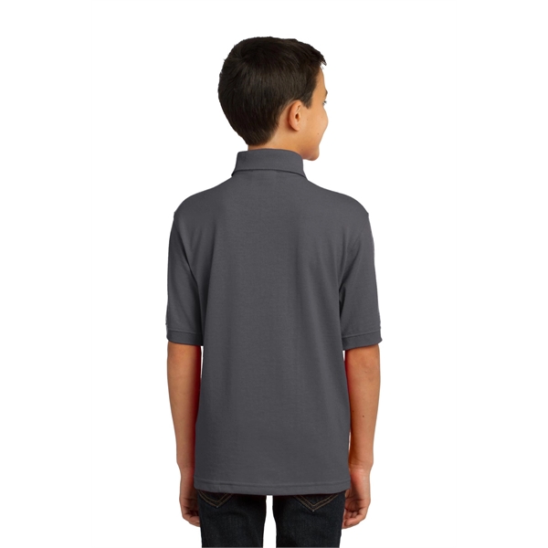 Port & Company Youth Core Blend Jersey Knit Polo. - Port & Company Youth Core Blend Jersey Knit Polo. - Image 14 of 56