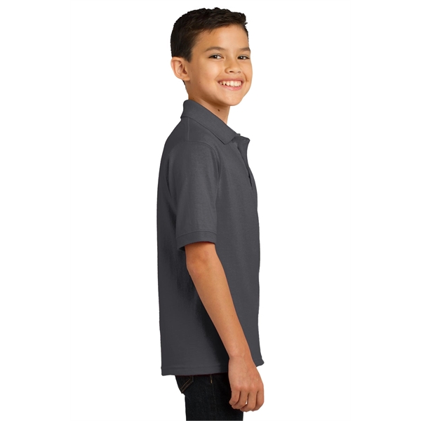 Port & Company Youth Core Blend Jersey Knit Polo. - Port & Company Youth Core Blend Jersey Knit Polo. - Image 15 of 56