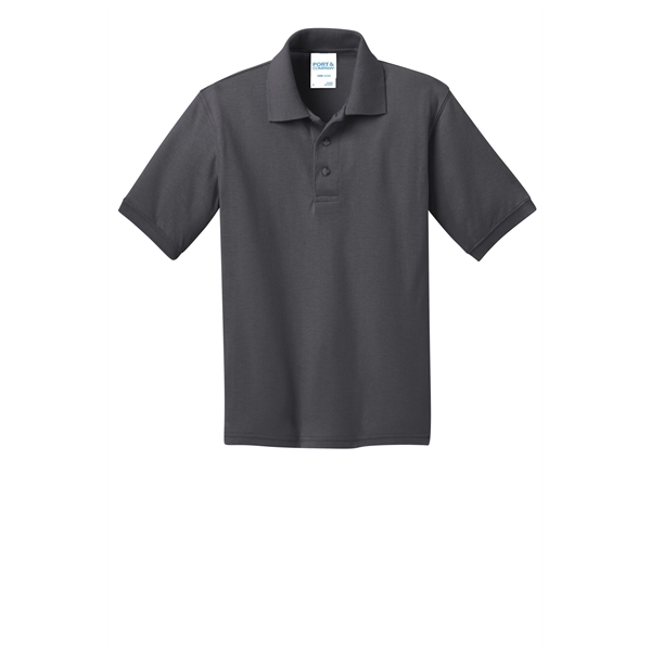 Port & Company Youth Core Blend Jersey Knit Polo. - Port & Company Youth Core Blend Jersey Knit Polo. - Image 16 of 56
