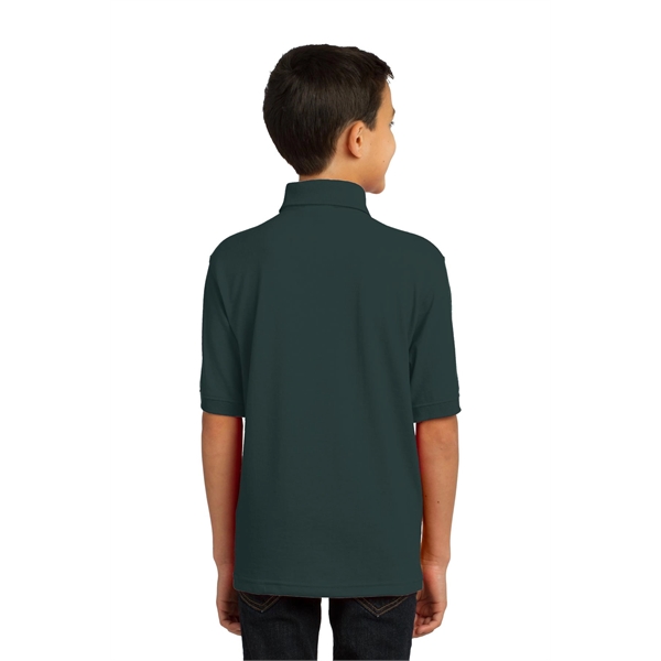 Port & Company Youth Core Blend Jersey Knit Polo. - Port & Company Youth Core Blend Jersey Knit Polo. - Image 18 of 56
