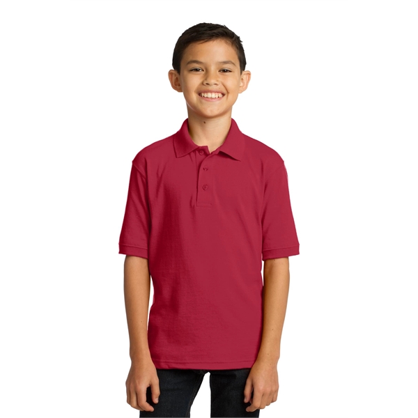 Port & Company Youth Core Blend Jersey Knit Polo. - Port & Company Youth Core Blend Jersey Knit Polo. - Image 46 of 56