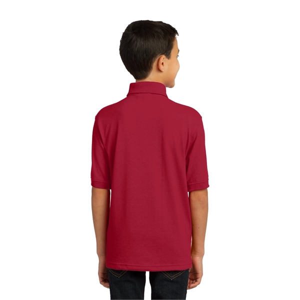 Port & Company Youth Core Blend Jersey Knit Polo. - Port & Company Youth Core Blend Jersey Knit Polo. - Image 30 of 56