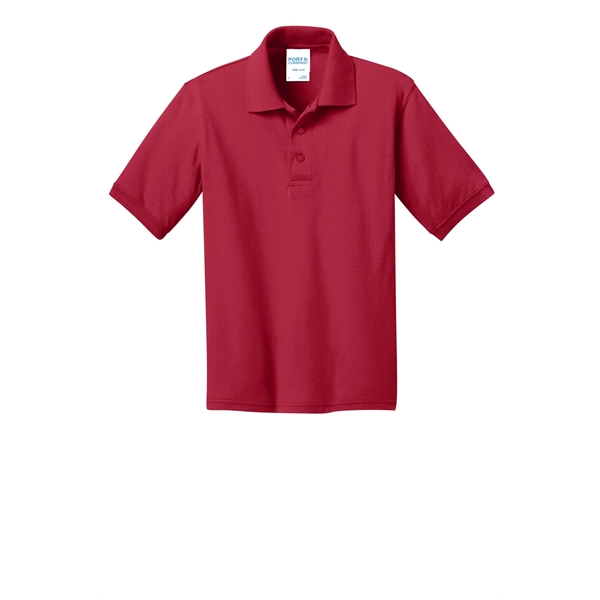 Port & Company Youth Core Blend Jersey Knit Polo. - Port & Company Youth Core Blend Jersey Knit Polo. - Image 32 of 56