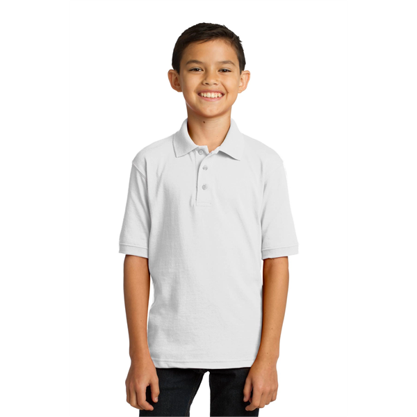 Port & Company Youth Core Blend Jersey Knit Polo. - Port & Company Youth Core Blend Jersey Knit Polo. - Image 50 of 56