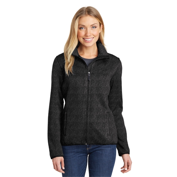 Port Authority Women's Sweater Fleece Jacket. - Port Authority Women's Sweater Fleece Jacket. - Image 0 of 30