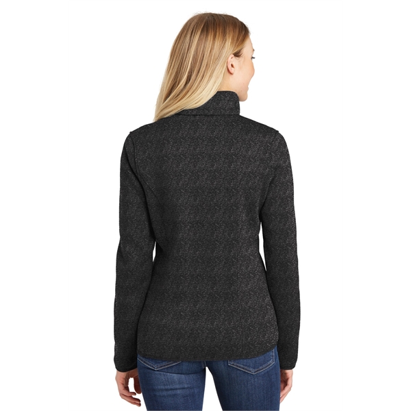 Port Authority Women's Sweater Fleece Jacket. - Port Authority Women's Sweater Fleece Jacket. - Image 3 of 30