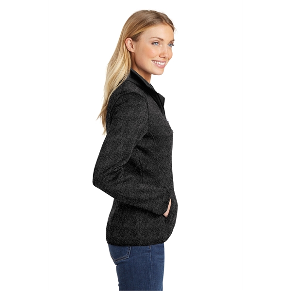 Port Authority Women's Sweater Fleece Jacket. - Port Authority Women's Sweater Fleece Jacket. - Image 5 of 30