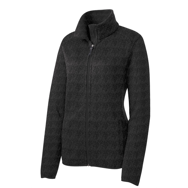 Port Authority Women's Sweater Fleece Jacket. - Port Authority Women's Sweater Fleece Jacket. - Image 6 of 30