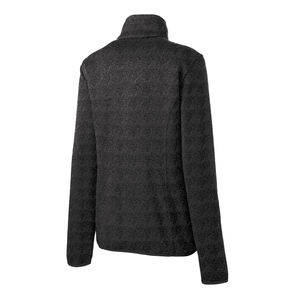 Port Authority Women's Sweater Fleece Jacket. - Port Authority Women's Sweater Fleece Jacket. - Image 8 of 30