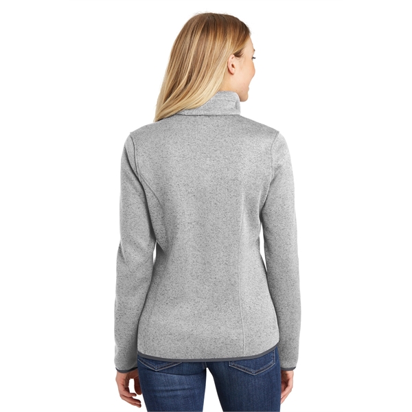 Port Authority Women's Sweater Fleece Jacket. - Port Authority Women's Sweater Fleece Jacket. - Image 9 of 30