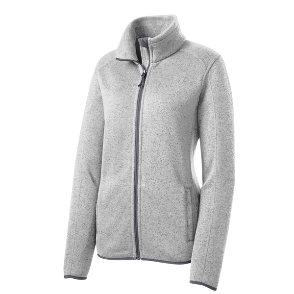 Port Authority Women's Sweater Fleece Jacket. - Port Authority Women's Sweater Fleece Jacket. - Image 11 of 30