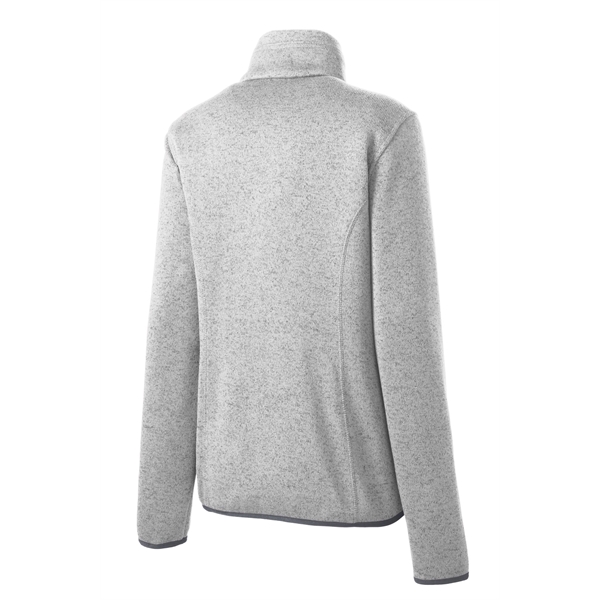 Port Authority Women's Sweater Fleece Jacket. - Port Authority Women's Sweater Fleece Jacket. - Image 12 of 30