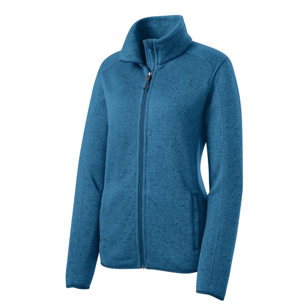 Port Authority Women's Sweater Fleece Jacket. - Port Authority Women's Sweater Fleece Jacket. - Image 15 of 30