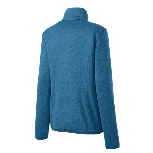 Port Authority Women's Sweater Fleece Jacket. - Port Authority Women's Sweater Fleece Jacket. - Image 16 of 30