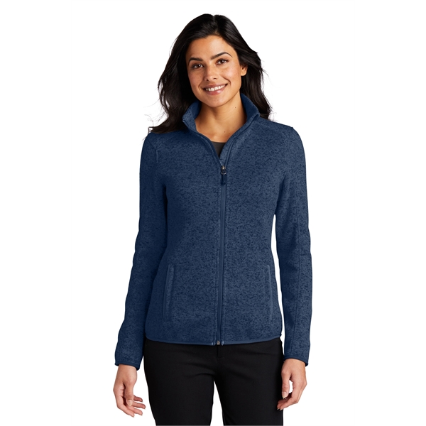 Port Authority Women's Sweater Fleece Jacket. - Port Authority Women's Sweater Fleece Jacket. - Image 26 of 30