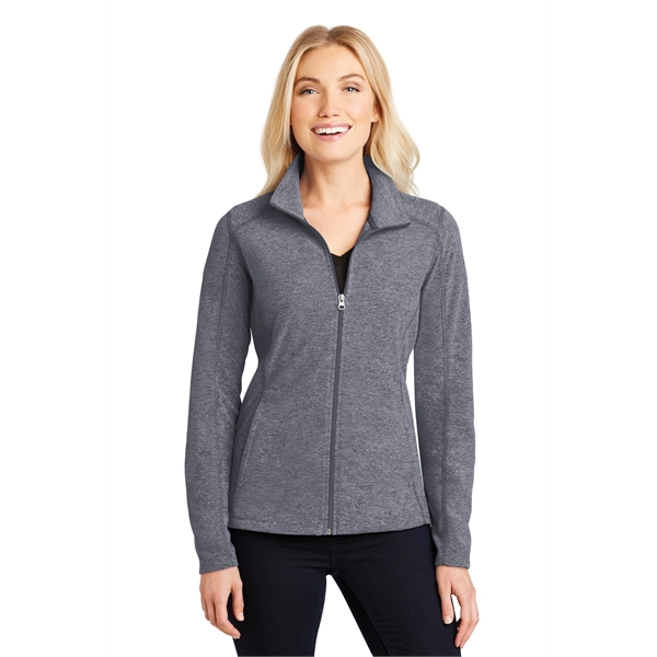 Port Authority Women's Heather Microfleece Full-Zip Jacket. - Port Authority Women's Heather Microfleece Full-Zip Jacket. - Image 30 of 30