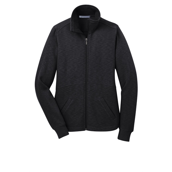 Port Authority Women's Slub Fleece Full-Zip Jacket. - Port Authority Women's Slub Fleece Full-Zip Jacket. - Image 3 of 14