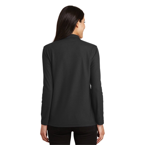 Port Authority Women's Silk Touch Long Sleeve Polo. - Port Authority Women's Silk Touch Long Sleeve Polo. - Image 2 of 45