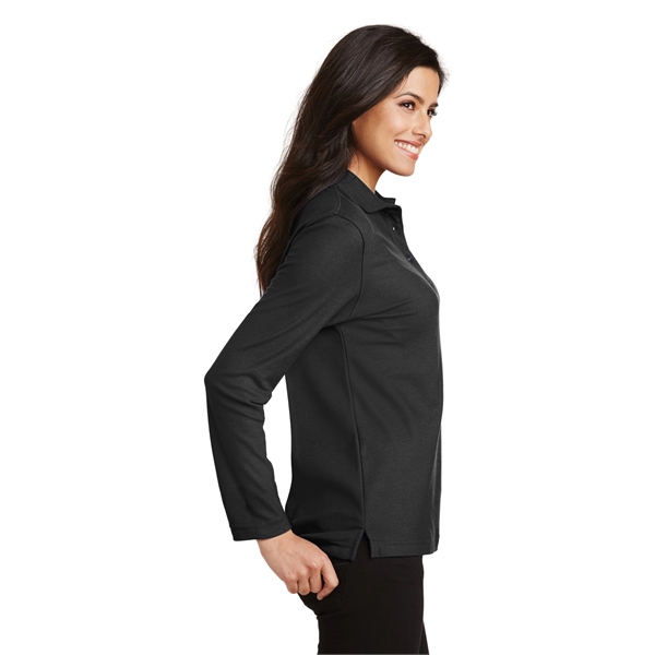 Port Authority Women's Silk Touch Long Sleeve Polo. - Port Authority Women's Silk Touch Long Sleeve Polo. - Image 1 of 45