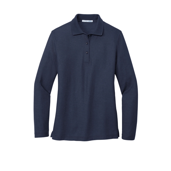 Port Authority Women's Silk Touch Long Sleeve Polo. - Port Authority Women's Silk Touch Long Sleeve Polo. - Image 38 of 45