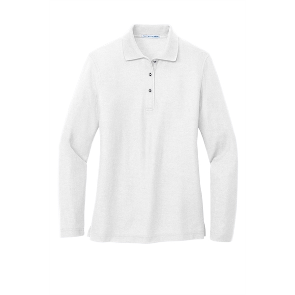 Port Authority Women's Silk Touch Long Sleeve Polo. - Port Authority Women's Silk Touch Long Sleeve Polo. - Image 42 of 45