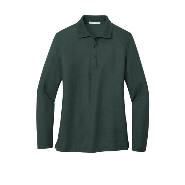 Port Authority Women's Silk Touch Long Sleeve Polo. - Port Authority Women's Silk Touch Long Sleeve Polo. - Image 44 of 45