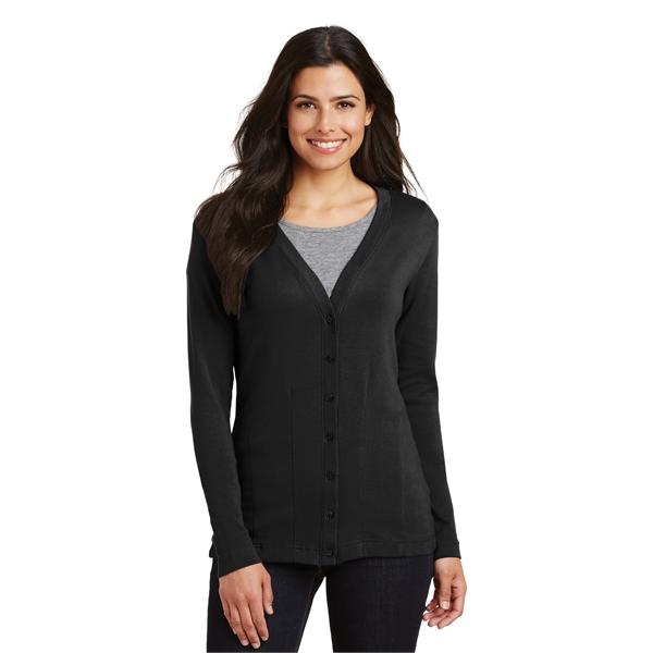 Port Authority Women's Modern Stretch Cotton Cardigan. - Port Authority Women's Modern Stretch Cotton Cardigan. - Image 14 of 20