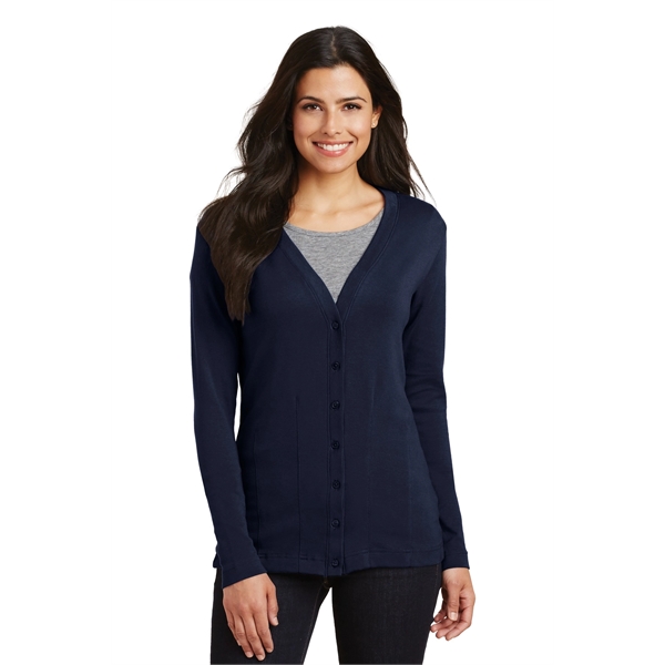 Port Authority Women's Modern Stretch Cotton Cardigan. - Port Authority Women's Modern Stretch Cotton Cardigan. - Image 19 of 20