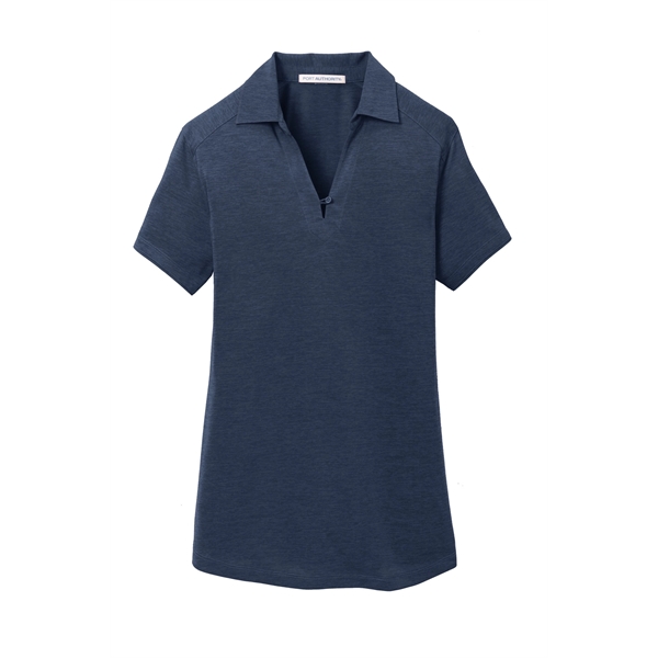 Port Authority Women's Digi Heather Performance Polo. - Port Authority Women's Digi Heather Performance Polo. - Image 8 of 19