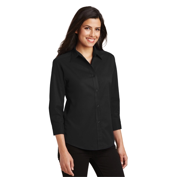 Port Authority Women's 3/4-Sleeve Easy Care Shirt. - Port Authority Women's 3/4-Sleeve Easy Care Shirt. - Image 28 of 40