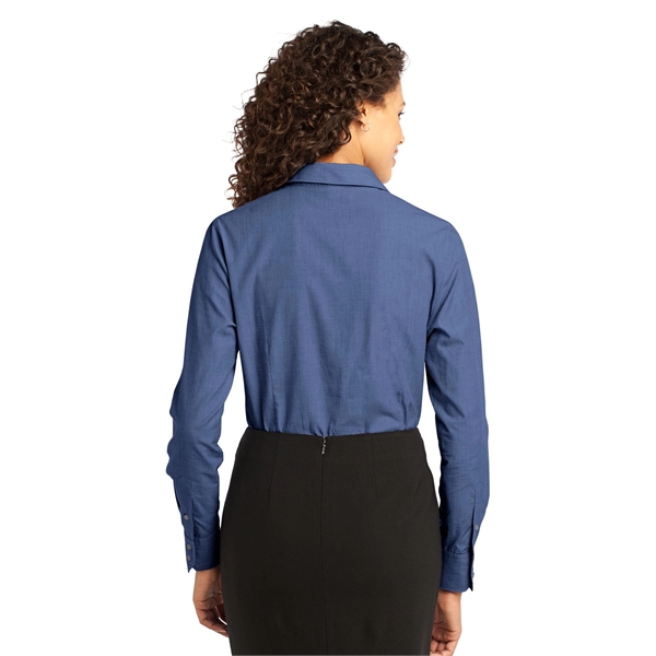 Port Authority Women's Crosshatch Easy Care Shirt. - Port Authority Women's Crosshatch Easy Care Shirt. - Image 9 of 40