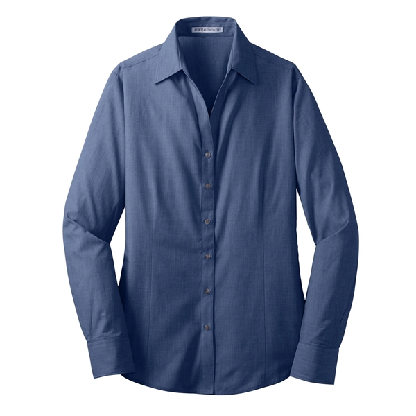 Port Authority Women's Crosshatch Easy Care Shirt. - Port Authority Women's Crosshatch Easy Care Shirt. - Image 11 of 40