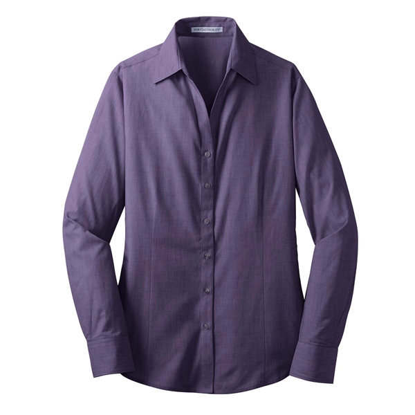 Port Authority Women's Crosshatch Easy Care Shirt. - Port Authority Women's Crosshatch Easy Care Shirt. - Image 15 of 40