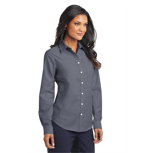 Port Authority Women's SuperPro Oxford Shirt. - Port Authority Women's SuperPro Oxford Shirt. - Image 3 of 30