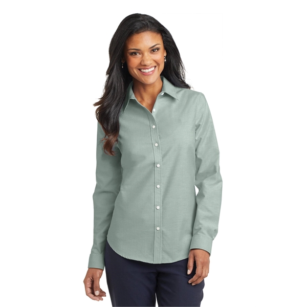 Port Authority Women's SuperPro Oxford Shirt. - Port Authority Women's SuperPro Oxford Shirt. - Image 28 of 30