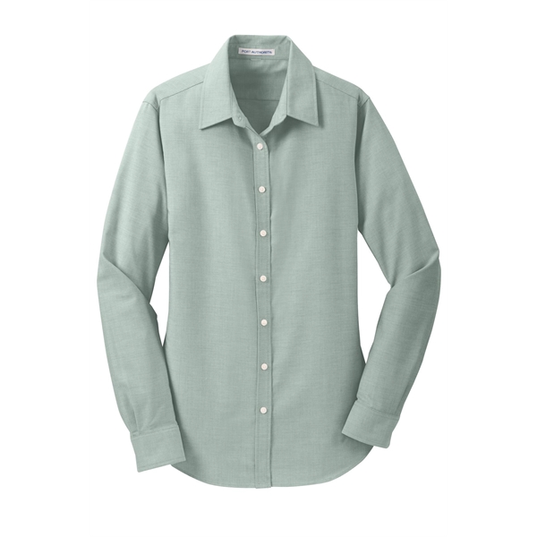 Port Authority Women's SuperPro Oxford Shirt. - Port Authority Women's SuperPro Oxford Shirt. - Image 7 of 30