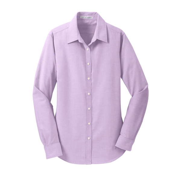 Port Authority Women's SuperPro Oxford Shirt. - Port Authority Women's SuperPro Oxford Shirt. - Image 16 of 30