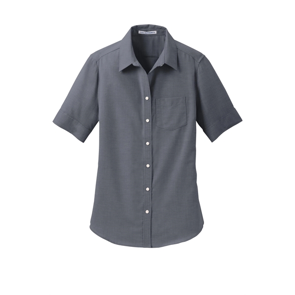 Port Authority Women's Short Sleeve SuperPro Oxford Shirt. - Port Authority Women's Short Sleeve SuperPro Oxford Shirt. - Image 0 of 20