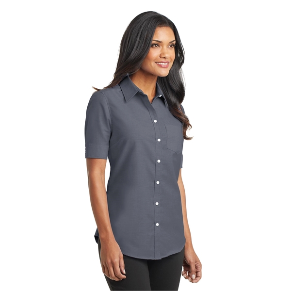 Port Authority Women's Short Sleeve SuperPro Oxford Shirt. - Port Authority Women's Short Sleeve SuperPro Oxford Shirt. - Image 1 of 20