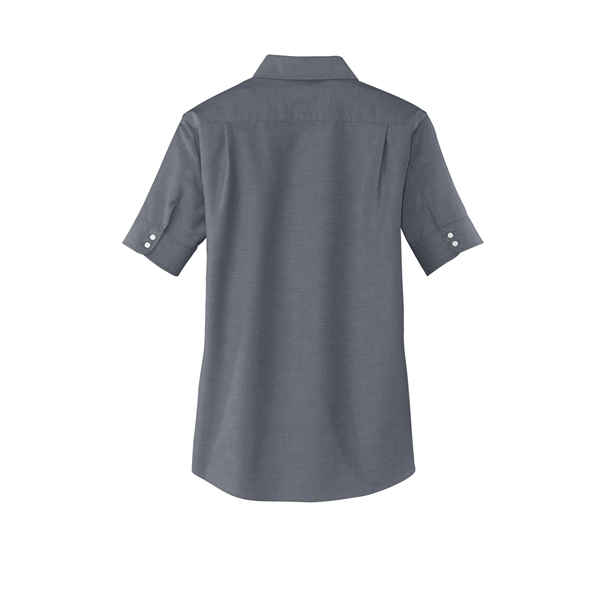 Port Authority Women's Short Sleeve SuperPro Oxford Shirt. - Port Authority Women's Short Sleeve SuperPro Oxford Shirt. - Image 2 of 20