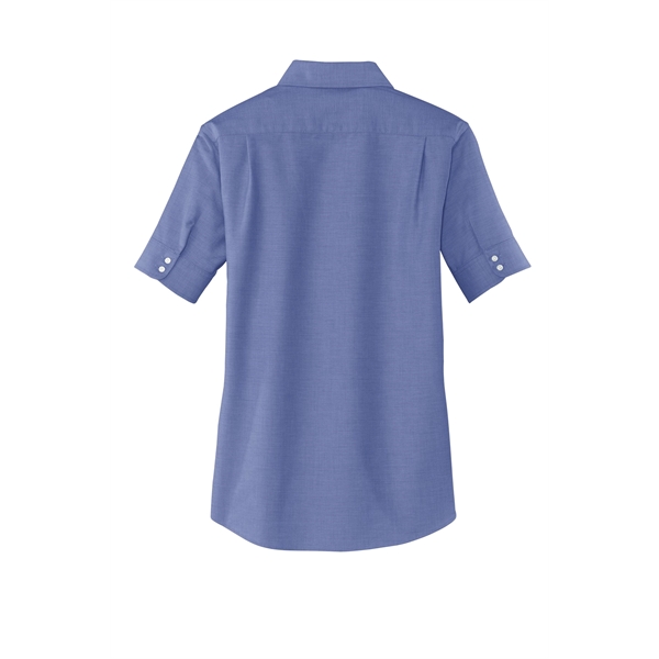 Port Authority Women's Short Sleeve SuperPro Oxford Shirt. - Port Authority Women's Short Sleeve SuperPro Oxford Shirt. - Image 4 of 20