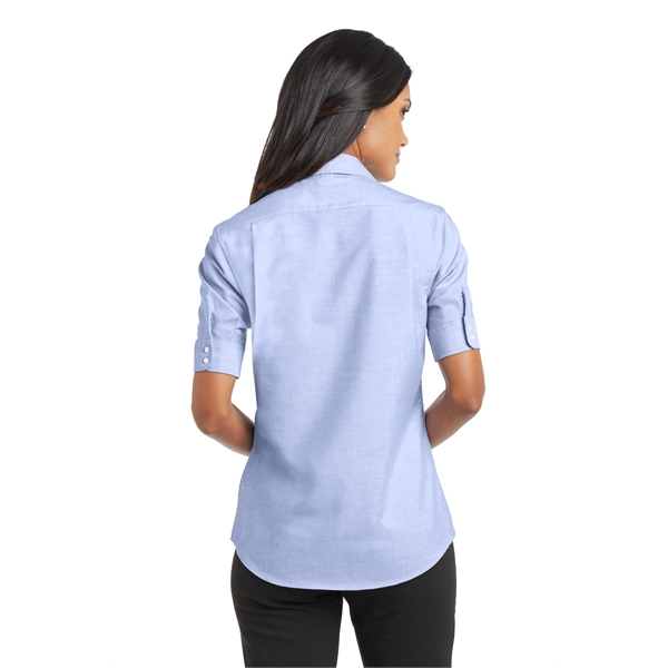 Port Authority Women's Short Sleeve SuperPro Oxford Shirt. - Port Authority Women's Short Sleeve SuperPro Oxford Shirt. - Image 5 of 20